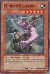 Minoan Centaur RGBT-EN028 Unlimited Yu-Gi-Oh card from Raging Battle