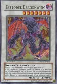Exploder Dragonwing RGBT-EN040 Unlimited Yu-Gi-Oh card from Raging Battle