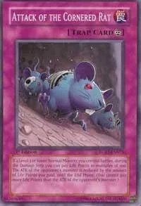 Attack of the Cornered Rat RGBT-EN075 Unlimited Yu-Gi-Oh card from Raging Battle