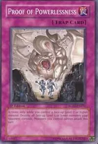 Proof of Powerlessness RGBT-EN076 1st Edition Yu-Gi-Oh card from Raging Battle
