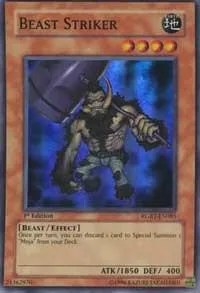 Beast Striker RGBT-EN085 1st Edition Yu-Gi-Oh card from Raging Battle