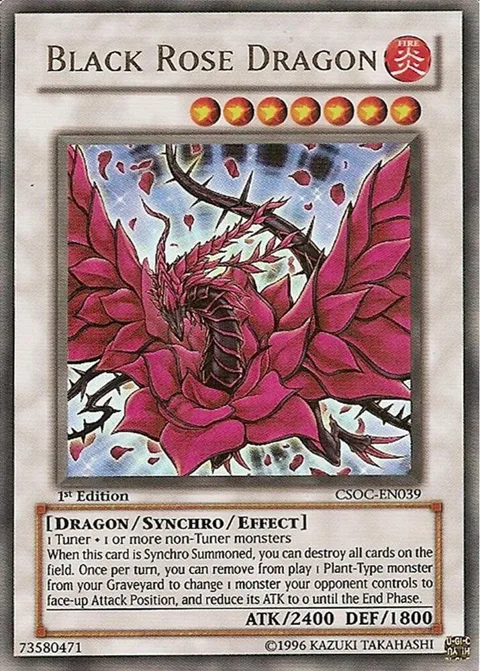 Black Rose Dragon CSOC-EN039 Unlimited Yu-Gi-Oh card from Crossroads of Chaos