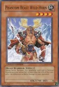 Phantom Beast Wild-Horn GLD2-EN012 Yu-Gi-Oh card from Gold Series 2009