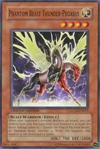 Phantom Beast Thunder-Pegasus GLD2-EN013 Yu-Gi-Oh card from Gold Series 2009