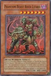 Phantom Beast Rock-Lizard GLD2-EN014 Yu-Gi-Oh card from Gold Series 2009