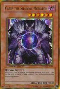 Caius the Shadow Monarch GLD2-EN033 Yu-Gi-Oh card from Gold Series 2009