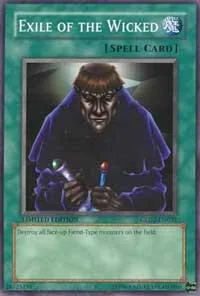 Exile of the Wicked GLD2-EN034 Yu-Gi-Oh card from Gold Series 2009