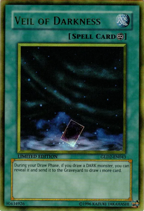 Veil of Darkness GLD2-EN043 Yu-Gi-Oh card from Gold Series 2009