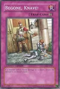 Begone, Knave! GLD2-EN047 Yu-Gi-Oh card from Gold Series 2009
