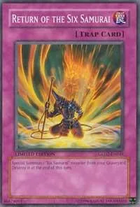 Return of the Six Samurai GLD2-EN049 Yu-Gi-Oh card from Gold Series 2009