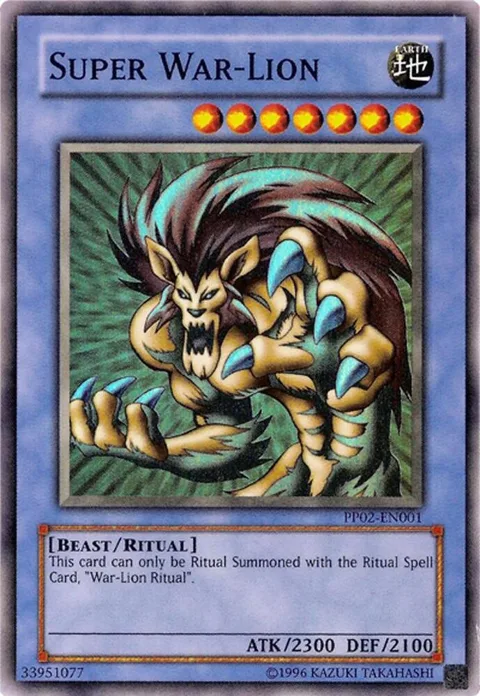 Super War-Lion PP02-EN001 PP02 Unlimited Super Rare Yu-Gi-Oh card from Premium Pack 2