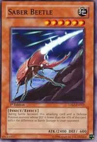 Saber Beetle 5DS2-EN012 Yu-Gi-Oh card from 5D's Starter Deck 2009