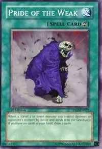 Pride of the Weak 5DS2-EN021 1st Edition Yu-Gi-Oh card from 5D's Starter Deck 2009