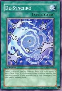 De-Synchro 5DS2-EN029 Yu-Gi-Oh card from 5D's Starter Deck 2009