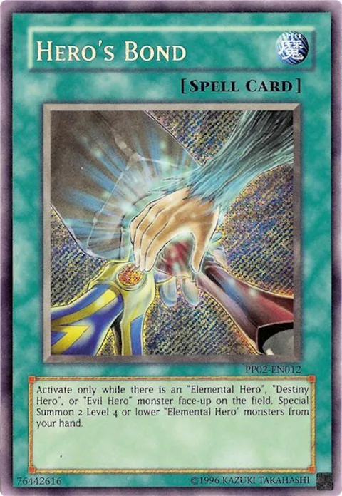 Hero's Bond PP02-EN012 Yu-Gi-Oh card from Premium Pack 2