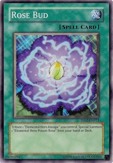 Rose Bud PP02-EN011 PP02 Unlimited Super Rare Yu-Gi-Oh card from Premium Pack 2