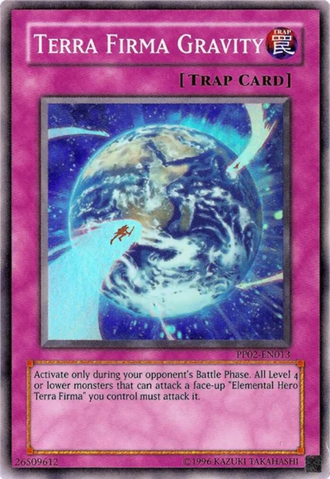 Terra Firma Gravity PP02-EN013 PP02 Unlimited Super Rare Yu-Gi-Oh card from Premium Pack 2