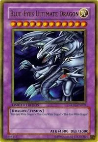 Blue-Eyes Ultimate Dragon GLD1-EN028 Yu-Gi-Oh card from Gold Series 2008