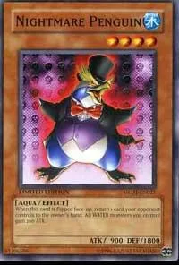 Nightmare Penguin GLD1-EN021 Yu-Gi-Oh card from Gold Series 2008