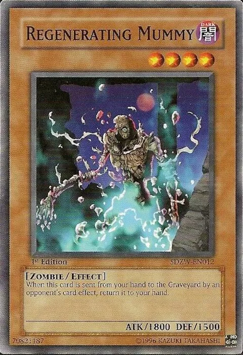 Regenerating Mummy SDZW-EN012 Yu-Gi-Oh card from Structure Deck: Zombie World