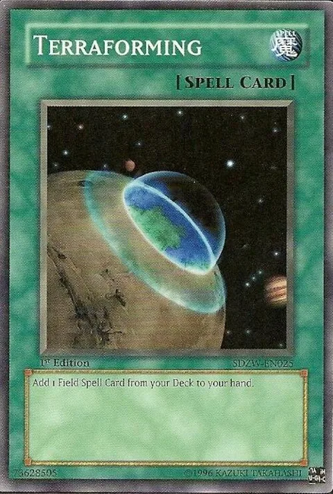 Terraforming SDZW-EN025 Yu-Gi-Oh card from Structure Deck: Zombie World
