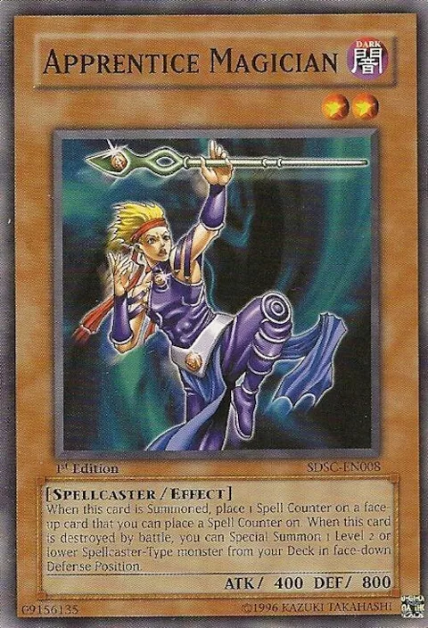 Apprentice Magician SDSC-EN008 Unlimited Yu-Gi-Oh card from Structure Deck: Spellcaster's Command