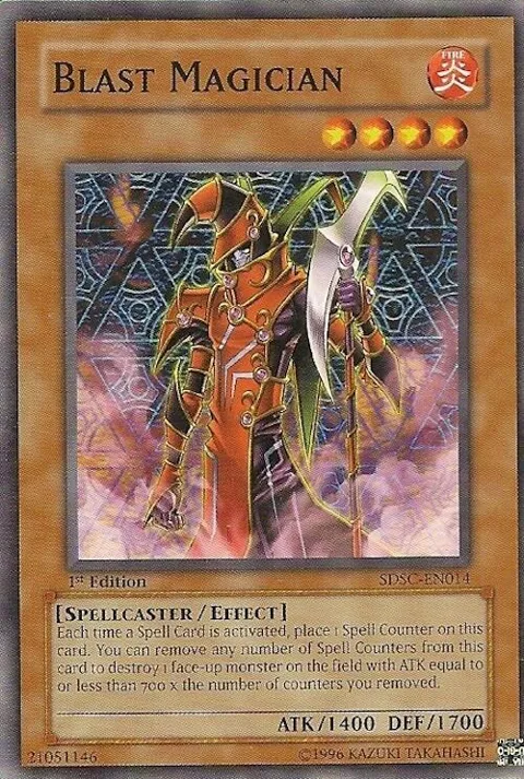 Blast Magician SDSC-EN014 1st Edition Yu-Gi-Oh card from Structure Deck: Spellcaster's Command