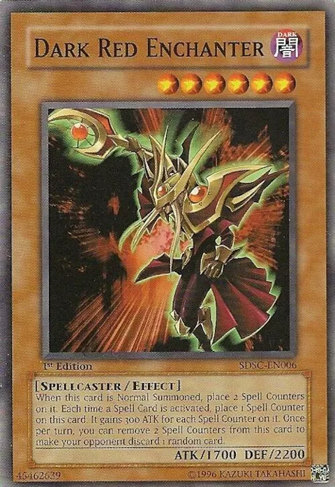 Dark Red Enchanter SDSC-EN006 Unlimited Yu-Gi-Oh card from Structure Deck: Spellcaster's Command