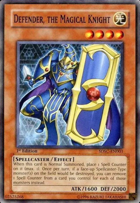 Defender, The Magical Knight SDSC-EN003 1st Edition Yu-Gi-Oh card from Structure Deck: Spellcaster's Command