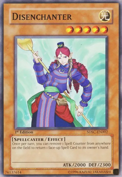 Disenchanter SDSC-EN002 Yu-Gi-Oh card from Structure Deck: Spellcaster's Command