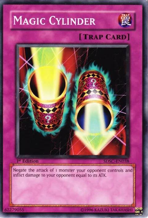 Magic Cylinder SDSC-EN038 1st Edition Yu-Gi-Oh card from Structure Deck: Spellcaster's Command