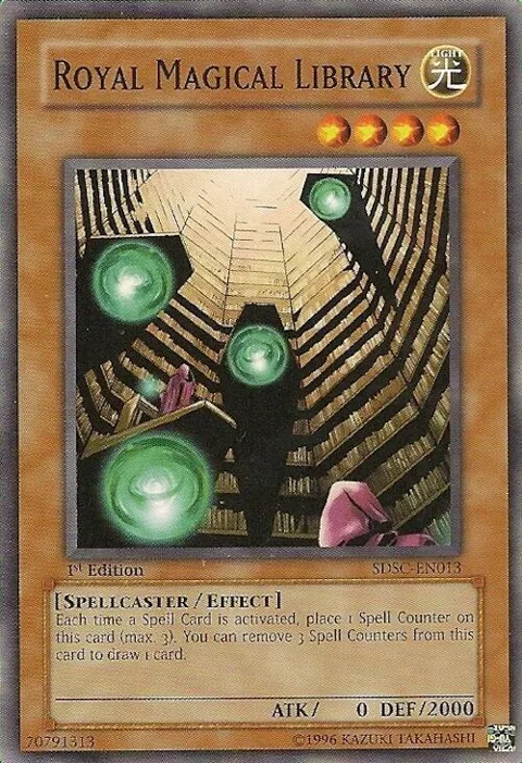 Royal Magical Library SDSC-EN013 1st Edition Yu-Gi-Oh card from Structure Deck: Spellcaster's Command