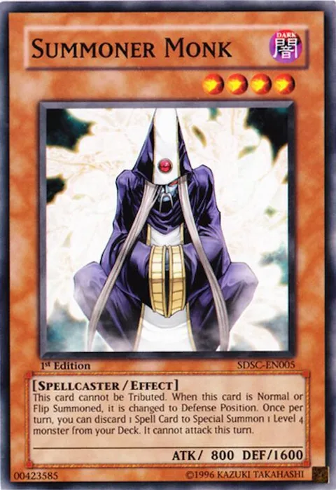 Summoner Monk SDSC-EN005 1st Edition Yu-Gi-Oh card from Structure Deck: Spellcaster's Command