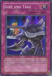 Give and Take DP08-EN029 1st Edition Yu-Gi-Oh card from Duelist Pack 8: Yusei Fudo
