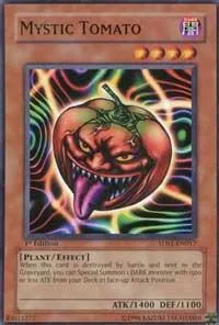 Mystic Tomato 5DS1-EN017 1st Edition Yu-Gi-Oh card from 5D's 2008 Starter Deck
