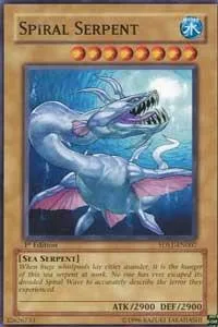 Spiral Serpent 5DS1-EN007 Unlimited Yu-Gi-Oh card from 5D's 2008 Starter Deck