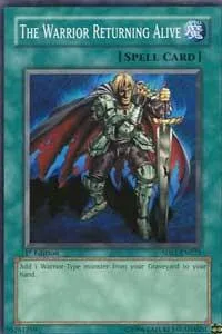 The Warrior Returning Alive 5DS1-EN023 Unlimited Yu-Gi-Oh card from 5D's 2008 Starter Deck