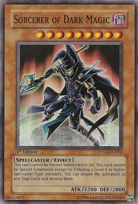 Sorcerer of Dark Magic DPYG-EN010 1st Edition Yu-Gi-Oh card from Duelist Pack: Yugi