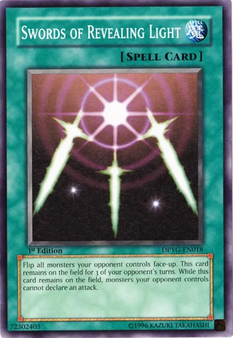 Swords of Revealing Light DPYG-EN018 Unlimited Yu-Gi-Oh card from Duelist Pack: Yugi