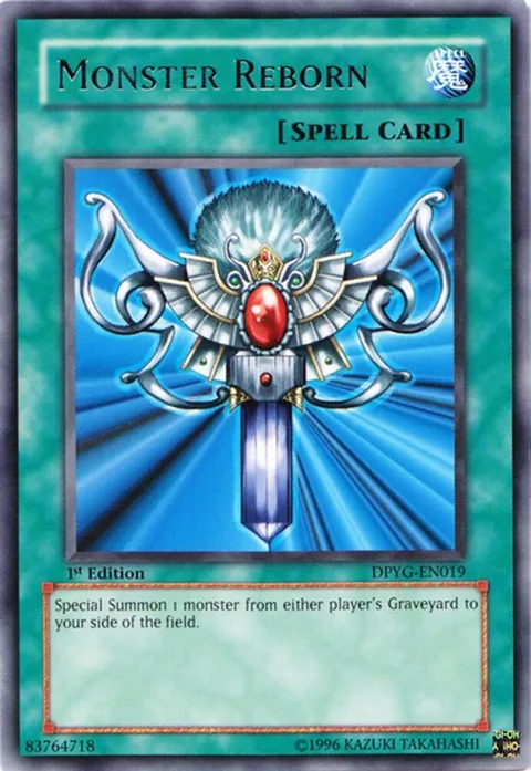 Monster Reborn DPYG-EN019 Unlimited Yu-Gi-Oh card from Duelist Pack: Yugi