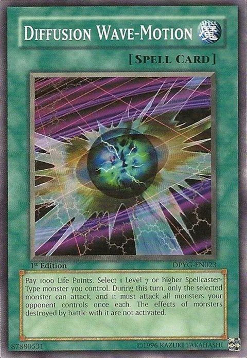 Diffusion Wave-Motion DPYG-EN023 1st Edition Yu-Gi-Oh card from Duelist Pack: Yugi