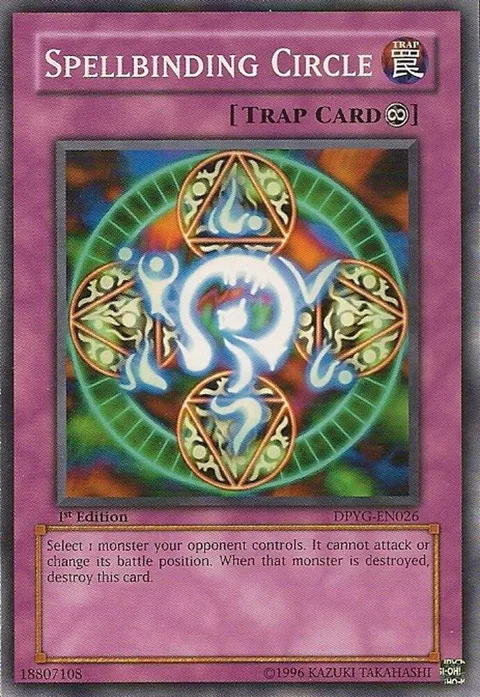 Spellbinding Circle DPYG-EN026 1st Edition Yu-Gi-Oh card from Duelist Pack: Yugi