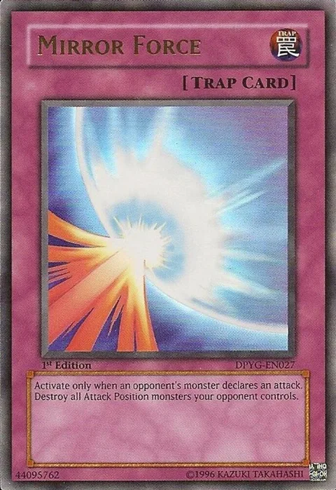 Mirror Force DPYG-EN027 1st Edition Yu-Gi-Oh card from Duelist Pack: Yugi