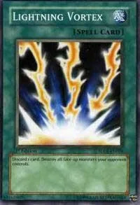 Lightning Vortex SDDE-EN026 1st Edition Yu-Gi-Oh card from Structure Deck: The Dark Emperor