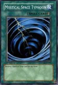 Mystical Space Typhoon SDDE-EN019 1st Edition Yu-Gi-Oh card from Structure Deck: The Dark Emperor