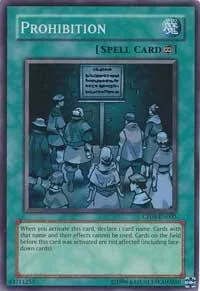 Prohibition CP08-EN002 Yu-Gi-Oh card from Champion Pack 8