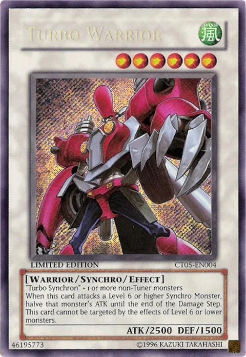 Turbo Warrior CT05-EN004 Yu-Gi-Oh card from 2008 Collectors Tin