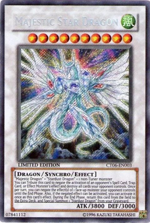 Majestic Star Dragon CT06-EN003 Yu-Gi-Oh card from 2009 Collectors Tin