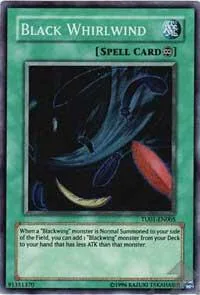 Black Whirlwind TU01-EN005 Yu-Gi-Oh card from Turbo Pack Booster One Pack
