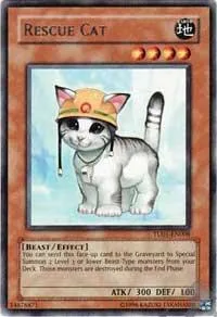 Rescue Cat TU01-EN008 Yu-Gi-Oh card from Turbo Pack Booster One Pack